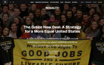 The Green New Deal—A Strategy for a More Equal United States