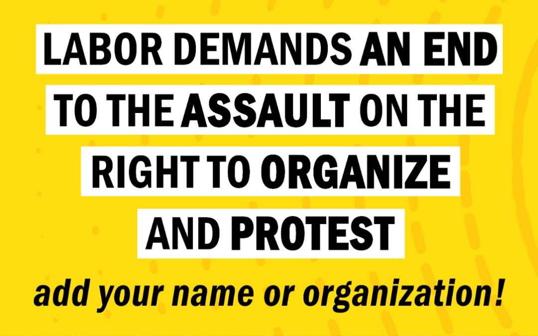 Unions Demand “Free Our Fellow Workers” 