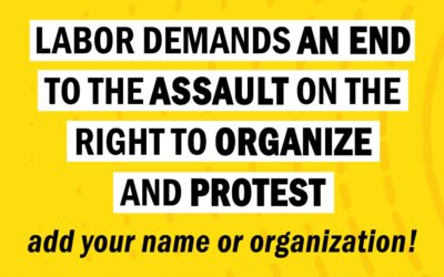Unions Demand “Free Our Fellow Workers” 